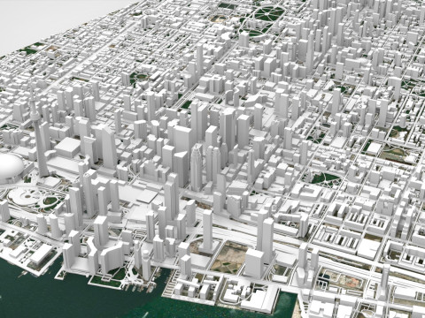 Cityscape Toronto Canada 3D Model