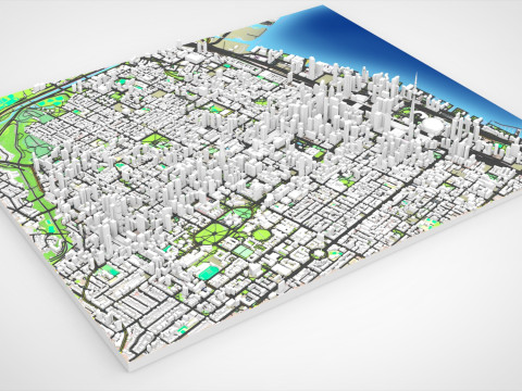 Cityscape Toronto Canada 3D Model