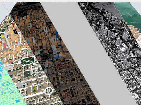 सिटीस्केप टोरंटो कनाडा 3D मॉडल