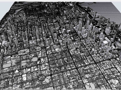 Cityscape Toronto Canada 3D Model