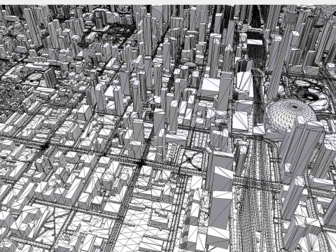 Cityscape Toronto Canada 3D Model