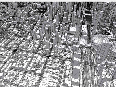 सिटीस्केप टोरंटो कनाडा 3D मॉडल