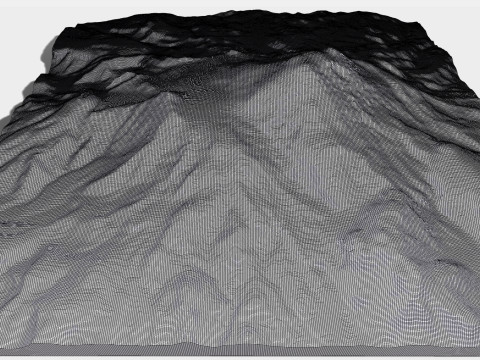 Paesaggio di montagna Vulcano Ichinskaya Sopka Penisola di Kamchatka Modello 3D