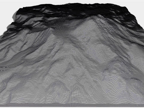 Paesaggio di montagna Vulcano Ichinskaya Sopka Penisola di Kamchatka Modello 3D