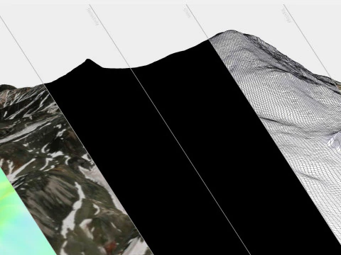 Paesaggio di montagna Vulcano Ichinskaya Sopka Penisola di Kamchatka Modello 3D