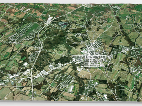 Pemandangan Kota Gettysburg Pennsylvania AS Model 3D