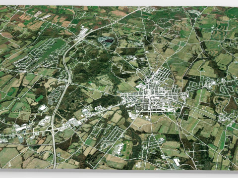 Cityscape Gettysburg Pennsylvania USA 3D Model