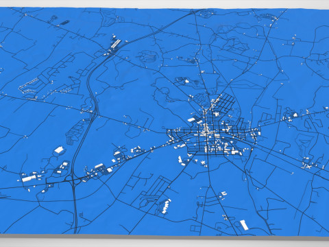 Pemandangan Kota Gettysburg Pennsylvania AS Model 3D