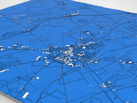 Cityscape Gettysburg Pennsylvania USA 3D Model
