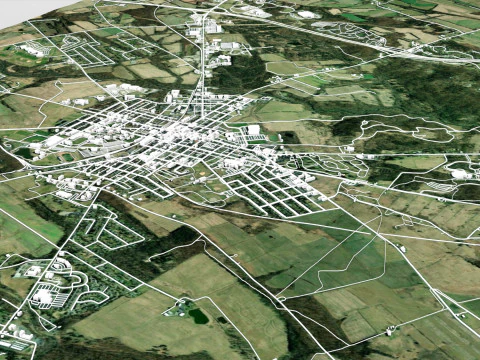 Cityscape Gettysburg Pennsylvania USA 3D Model