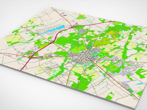 Pemandangan Kota Gettysburg Pennsylvania AS Model 3D