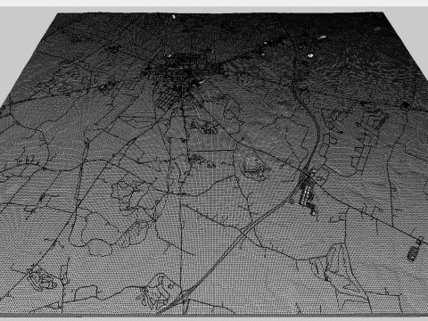 Pemandangan Kota Gettysburg Pennsylvania AS Model 3D