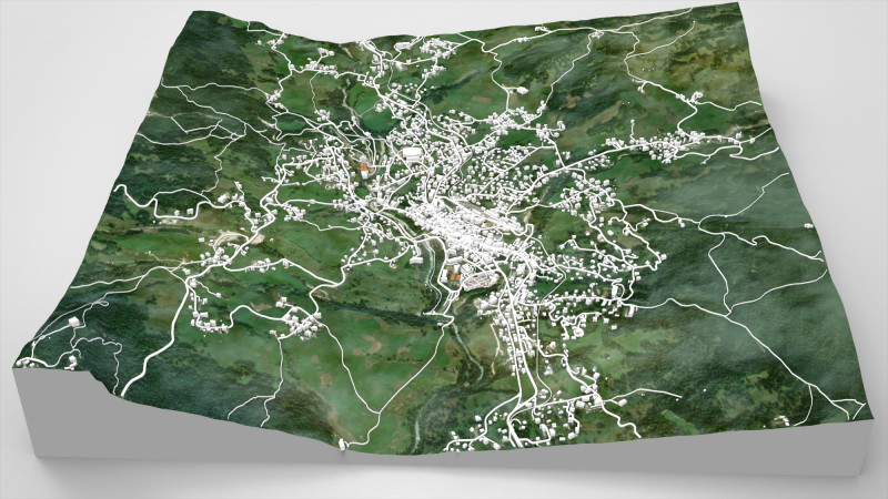 都市景観コルティナ ダンペッツォ イタリア 3Dモデル .c4d .max .obj .3ds .fbx .stl .blend