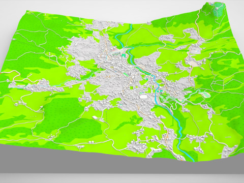 都市景観コルティナ ダンペッツォ イタリア 3Dモデル