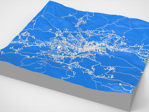 都市景観コルティナ ダンペッツォ イタリア 3Dモデル