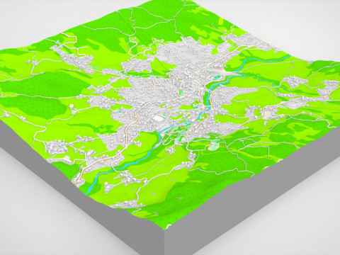 都市景観コルティナ ダンペッツォ イタリア 3Dモデル