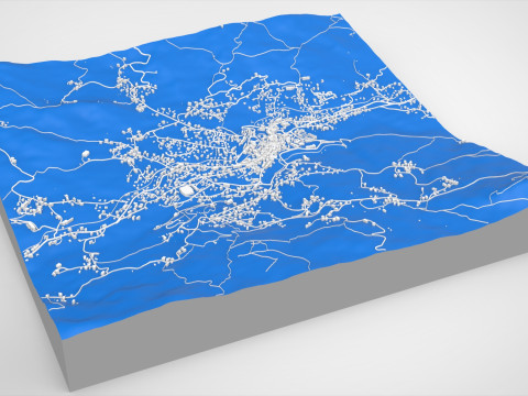 都市景観コルティナ ダンペッツォ イタリア 3Dモデル