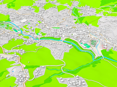 都市景観コルティナ ダンペッツォ イタリア 3Dモデル