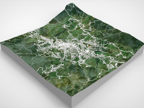 都市景観コルティナ ダンペッツォ イタリア 3Dモデル