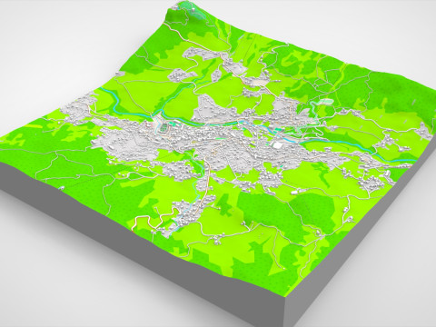 都市景観コルティナ ダンペッツォ イタリア 3Dモデル