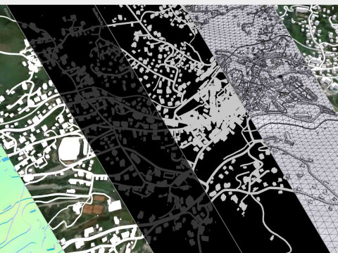 都市景観コルティナ ダンペッツォ イタリア 3Dモデル