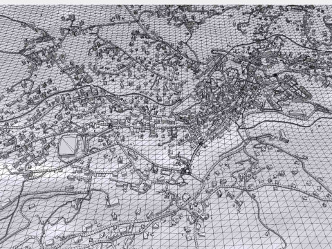 都市景観コルティナ ダンペッツォ イタリア 3Dモデル