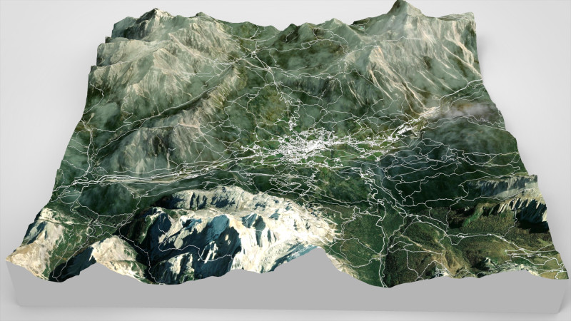 Stadtbild Cortina d Ampezzo Italien 3D Modell .c4d .max .obj .3ds .fbx .stl .blend 