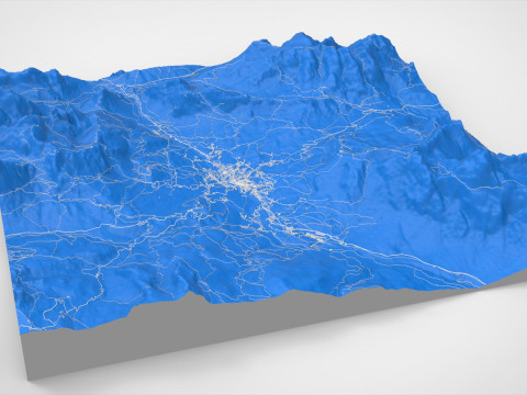 Stadtbild Cortina d Ampezzo Italien 3D Modell