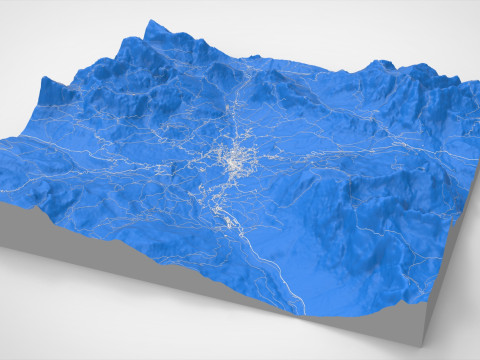 Stadtbild Cortina d Ampezzo Italien 3D Modell