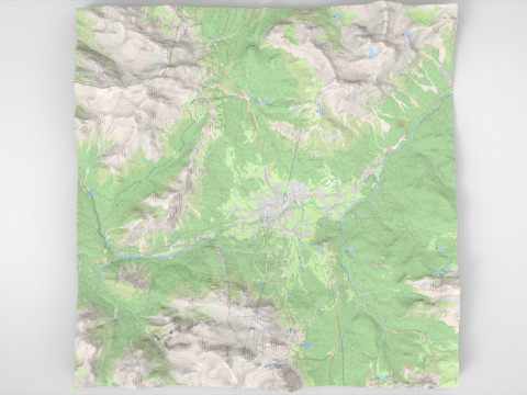 Stadtbild Cortina d Ampezzo Italien 3D Modell