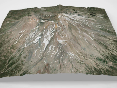Mount Shasta Kalifornia Stany Zjednoczone Model 3D