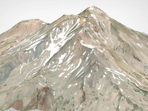 Monte Shasta California Stati Uniti Modello 3D