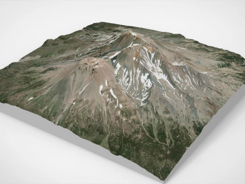 Monte Shasta California Stati Uniti Modello 3D
