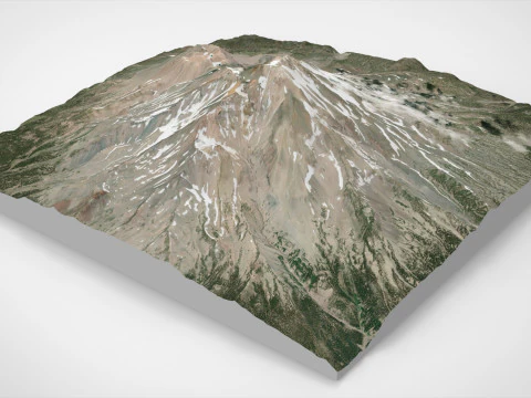Monte Shasta California Stati Uniti Modello 3D