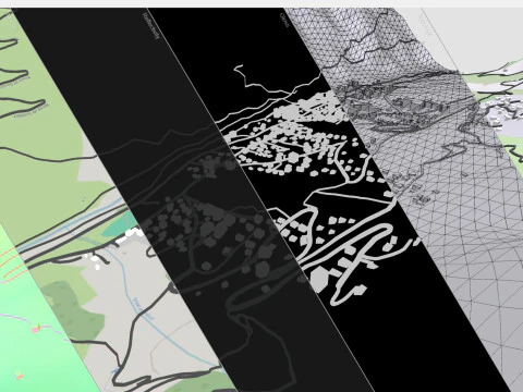 Paesaggio urbano Zinal Svizzera Modello 3D