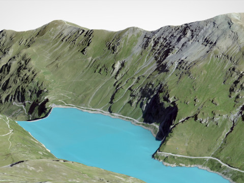 Lac de Moiry Grimentz Zwitserland 3D Model