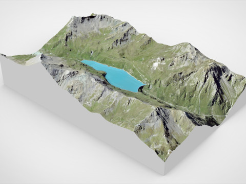 Lac de Moiry Grimentz Zwitserland 3D Model