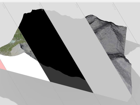 Lago di Moiry Grimentz Svizzera Modello 3D