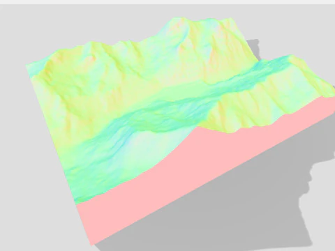 Lago di Moiry Grimentz Svizzera Modello 3D