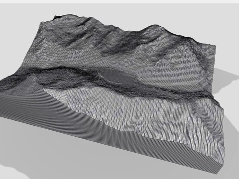 Lago di Moiry Grimentz Svizzera Modello 3D