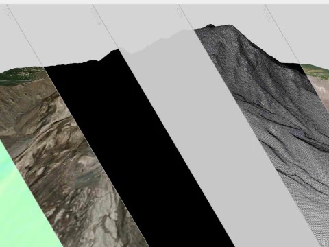 Vulcano Shiveluch Penisola di Kamchatka Modello 3D