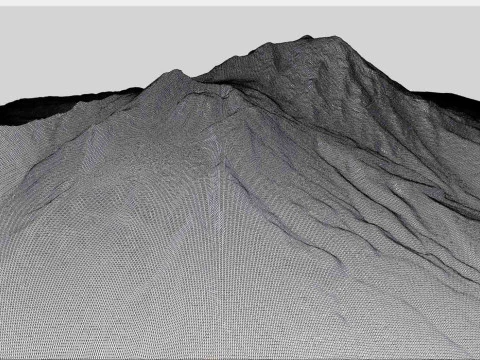 Vulcano Shiveluch Penisola di Kamchatka Modello 3D
