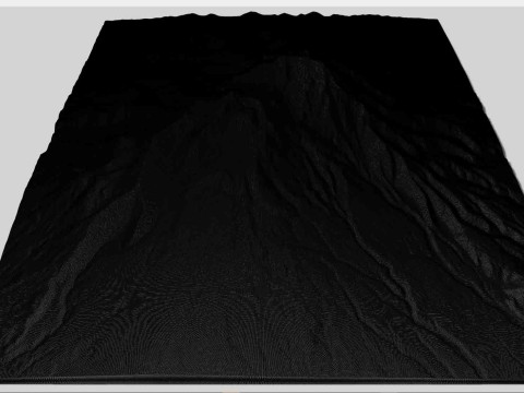 Volc&aacute;n Shiveluch Pen&iacute;nsula de Kamchatka Modelo 3D