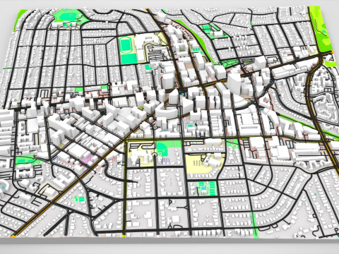 Paisaje urbano Bethesda Condado de Montgomery Maryland EE.UU. Modelo 3D