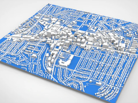 Paesaggio urbano Bethesda Montgomery County Maryland USA Modello 3D