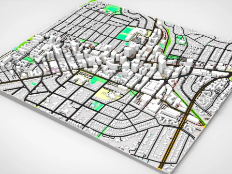 Paesaggio urbano Bethesda Montgomery County Maryland USA Modello 3D