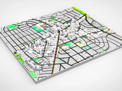 Paesaggio urbano Bethesda Montgomery County Maryland USA Modello 3D