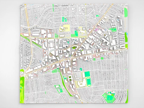 Paesaggio urbano Bethesda Montgomery County Maryland USA Modello 3D