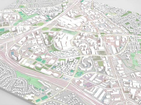 Міський пейзаж Tysons Вірджинія США 3D Модель