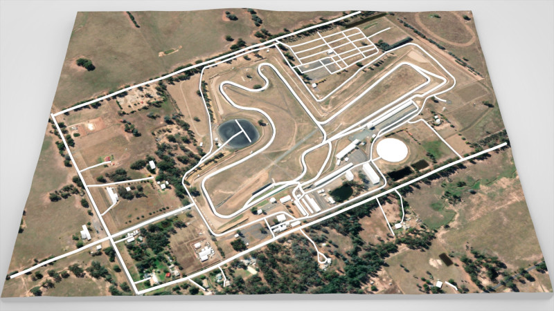 Pista de carreras de Winton Australia Modelo 3D .c4d .max .obj .3ds .fbx .stl .blend